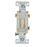 Eaton Wiring Devices 5223V-7V-BU Toggle Switch, 15 A, 120 V, Screw Terminal, Ivory