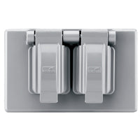 Eaton Wiring Devices S1962 Cover, 4-9/16 in L, 2-7/8 in W, Rectangular, Thermoplastic, Gray