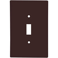 Eaton Wiring Devices 2144B-BOX Wallplate, 4-1/2 in L, 2-3/4 in W, 1 -Gang, Thermoset, Brown, High-Gloss