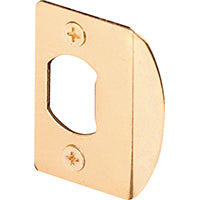 Defender Security E 2307 Door Strike, 2-1/4 in L, 1-7/16 in W, Steel, Brass