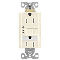 Eaton Wiring Devices TRSGFNL15LA GFCI and Nightlight, 2 -Pole, 15 A, 125 V, Back, Side Wiring, NEMA: 5-15R