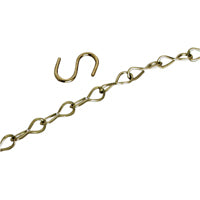 Landscapers Select GB0033L Planter Chain, 18 in L, Steel, Brass, Ceiling Mount Mounting