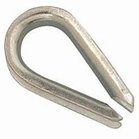 Campbell T7670619 Wire Rope Thimble, 3/16 in Dia Cable, Malleable Iron, Electro-Galvanized