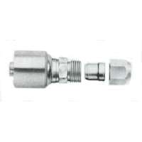 GATES MegaCrimp G25510-0606 Hose Coupling, 9/16-18, Male, Steel, Zinc