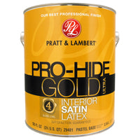 Pratt & Lambert Pro-Hide Gold Ultra Z9480 0000Z9481-16 Interior Paint, Satin, Pastel Base, 1 gal