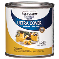 RUST-OLEUM PAINTER'S Touch 1945730 Brush-On Paint, Gloss, Sun Yellow, 0.5 pt Can