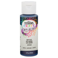 TESTORS 297430 Craft Paint, Matte, Navy Blue, 2 oz, Bottle