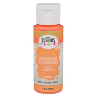 TESTORS 297504 Craft Paint, Fluorescent Orange, 2 oz, Bottle