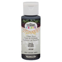 TESTORS 297528 Craft Paint, Glitter Black Ice, 2 oz, Bottle