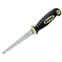 HYDE MAXXGRIP PRO Series 09016 Jab Saw, 6 in L Blade, 1 in W Blade, HCS Blade, Overmolded Handle, Redwood Handle