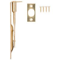 ProSource LR-004-PS Flush Bolt, 1 x 1/2 in Bolt Head, 5 in L Bolt, Solid Brass, Polished Brass