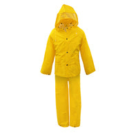 BOSS 3PR0300YL Rain Suit, L, PVC, Yellow, Detachable Collar