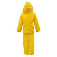 BOSS 3PR0300YX Rain Suit, XL, PVC, Yellow, Detachable Collar