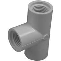 LASCO 405005BC Pipe Tee, 1/2 in, FPT, PVC, White, SCH 40 Schedule