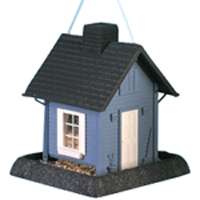 North States 9085 Wild Bird Feeder, Cozy Cottage, 5 lb, Plastic, Blue/Gray, 11-1/2 in H, Pole Mounting