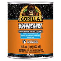 Gorilla 105342 Patch and Seal Liquid, Water-Proof, Black, 16 oz