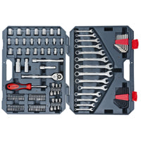 Crescent CTK128MP2N Mechanics Tool Set, 128-Piece, Steel, Chrome