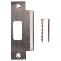 Prosource HSH-006BN-PS Door Strike Plate, 4-7/8 in L, 2 in W, Steel, Brushed Nickel