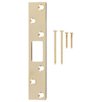 ProSource HSH-004-PS Security Door Latch Strike, Steel, Brass, 6 in H, 1-1/8 in W