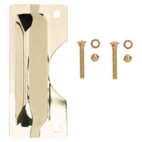 ProSource HSH-012-PS Latch Guard, Steel, Brass, 7 in H, 3 in W