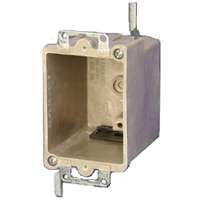 fiberglassBOX 9363-EWK Electrical Box, 1 -Gang, Fiberglass Reinforced Polyester BMC, Beige/Tan, Bracket Mounting