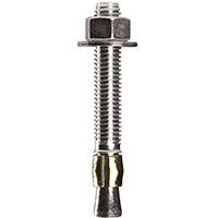 COBRA ANCHORS 498N Wedge Anchor, 3/8 in Dia, 3-3/4 in L, 844 lb, Steel, Plated