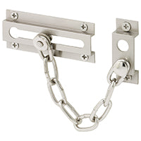 Defender Security U-10304 Chain Door Guard, Solid Brass, Satin Nickel