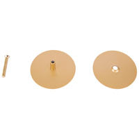 ProSource HSH-021-PS Hole Cover Plate, Steel, Polished Brass, For: 1-3/8 to 2 Thick Doors in