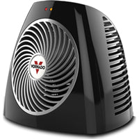 VORNADO VH101 Series EH1-0105-06 Personal Vortex Heater, 6.25 A, 120 V, 375/750 W, 5120 Btu Heating, Black