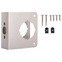 ProSource HSH-046SBN-PS Door Reinforcer, 2-3/4 in Backset, 1-3/4 in Thick Door, Steel, Satin Nickel, 4-1/2 in H