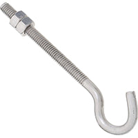 National Hardware 2163BC Series N221-713 Hook Bolt, 5/16 in Thread, 5 in L, Steel, Zinc, 115 lb Working Load