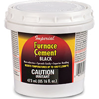 Imperial KK0295-A Furnace Cement, Paste, Black, 16 oz Tub