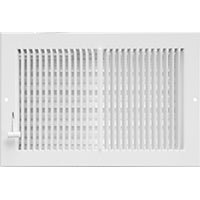 Imperial RG0309 Multi-Shutter Sidewall/Ceiling Register, 9-1/4 in L, 5-3/8 in W, 20 deg Air Deflection, 2 -Way