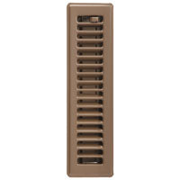 Imperial RG2000 Standard Floor Register, 11-3/4 in W Duct Opening, 2 in H Duct Opening, Steel, Brown