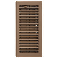 Imperial RG3297 Standard Floor Register, 7-3/4 in W Duct Opening, 3-3/4 in H Duct Opening, Steel, Brown