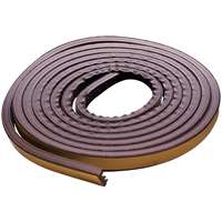 M-D 02592 Weatherstrip Tape, 3/8 in W, 17 ft L, EPDM Rubber, Brown