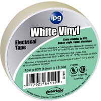 IPG 85828 Electrical Tape, 60 ft L, 3/4 in W, PVC Backing, White