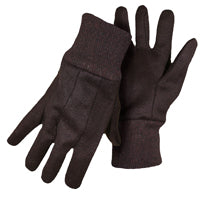 BOSS 4020-12 General-Purpose Jersey Gloves, L, Knit Wrist Cuff, Cotton, Brown