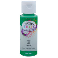 TESTORS 292423A Craft Paint, Matte, Green, 2 oz, Bottle