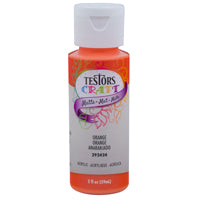 TESTORS 292424A Craft Paint, Matte, Orange, 2 oz, Bottle