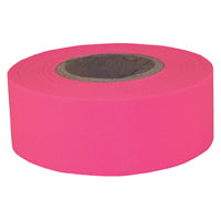 CH Hanson Sub-Zero Series 17006 Flagging Tape, 150 ft L, 1-3/16 in W, Fluorescent Pink, PVC