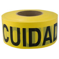 CH Hanson 16002 Barricade Safety Tape, 1000 ft L, 3 in W, Yellow, Polyethylene