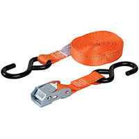 KEEPER 89115 Tie-Down, 1 in W, 15 ft L, Orange, 400 lb Working Load, S-Hook End