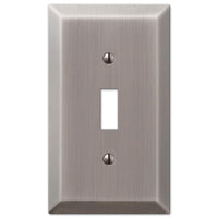 Amerelle Century 163TAN Wallplate, 4-15/16 in L, 2-7/8 in W, 1 -Gang, Steel, Antique Nickel