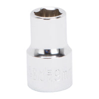 Vulcan MT6498679 Drive Socket, 9 mm Socket, 3/8 in Drive, 6-Point, Chrome Vanadium Steel, Chrome