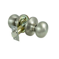 ProSource TFX230V-PS Knobset, Knob Handle, Metal, Satin Nickel, 2-3/8 to 2-3/4 in Backset, 1-3/8 to 1-3/4 in Thick Door