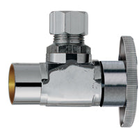 Plumb Pak PP60PCLF Shut-Off Valve, 1/2 x 3/8 in Connection, Sweat x Compression, Brass Body