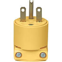 PLUG 6-15R NEMA VNYL YEL 250V