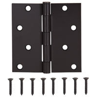 ProSource 20339ORX Square Corner Door Hinge, Steel, Oil-Rubbed Bronze, Loose Pin, 180 deg Range of Motion