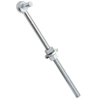 National Hardware N130-583 Full Threaded Bolt Hook, 12 in L, Steel, Zinc-Plated